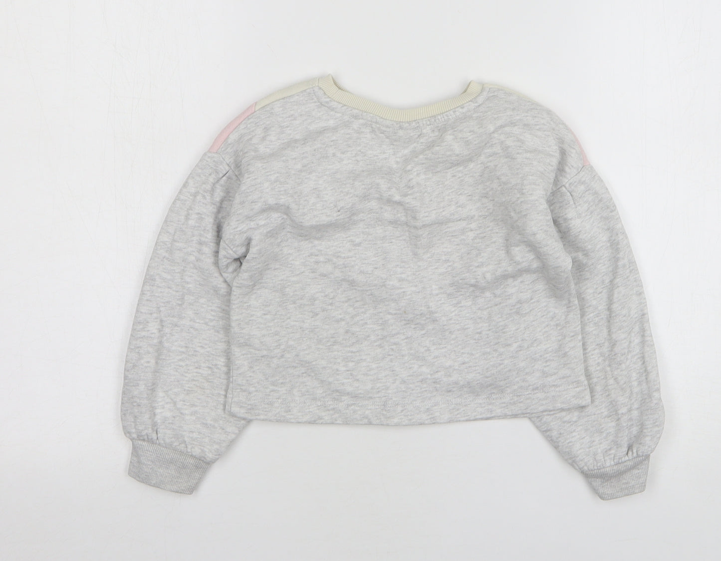 Matalan Girls Multicoloured Colourblock Cotton Pullover Sweatshirt Size 6 Years