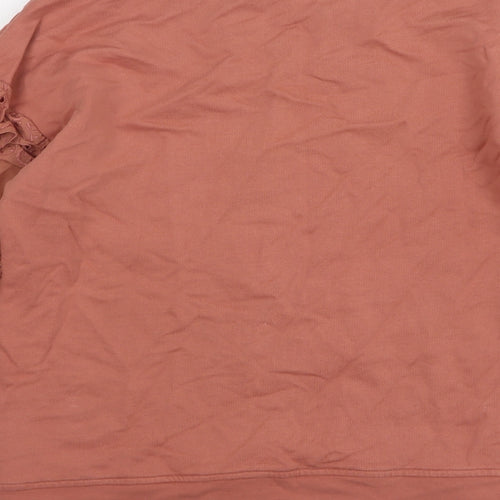 NEXT Womens Pink Round Neck Cotton Pullover Jumper Size S