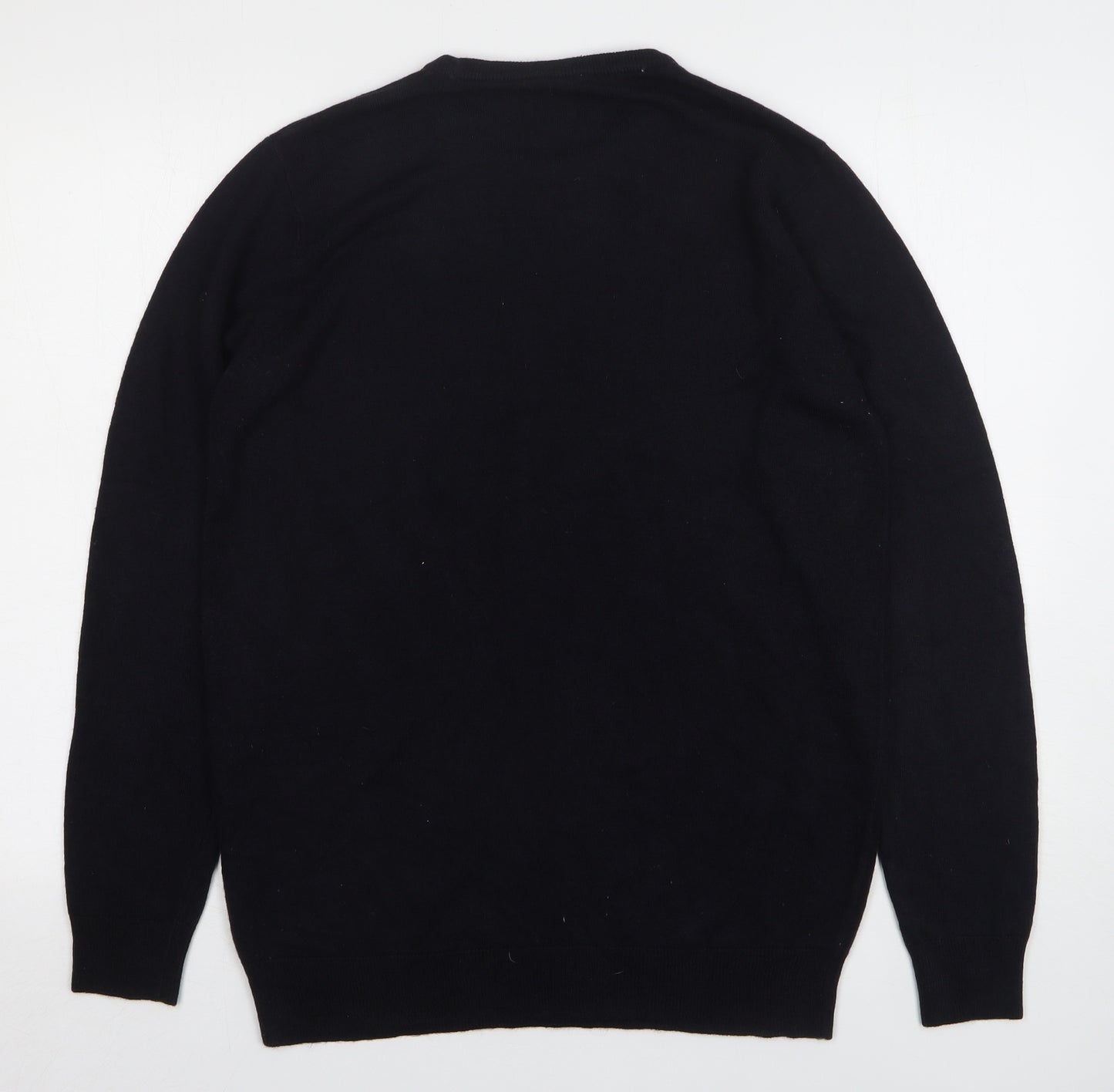 Pep&Co Mens Blue Round Neck Acrylic Pullover Jumper Size M