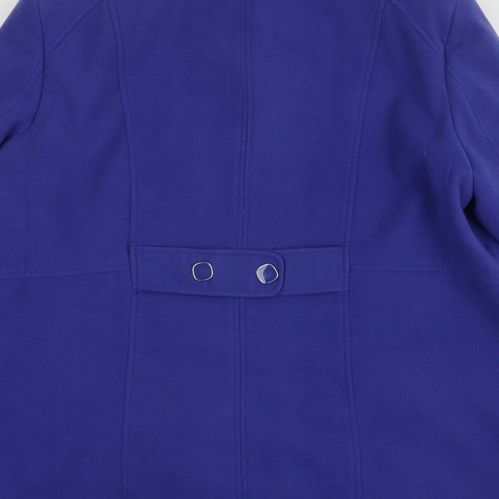Damart Womens Blue Overcoat Coat Size 24
