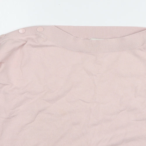 Monsoon Womens Pink Round Neck Viscose Pullover Jumper Size L