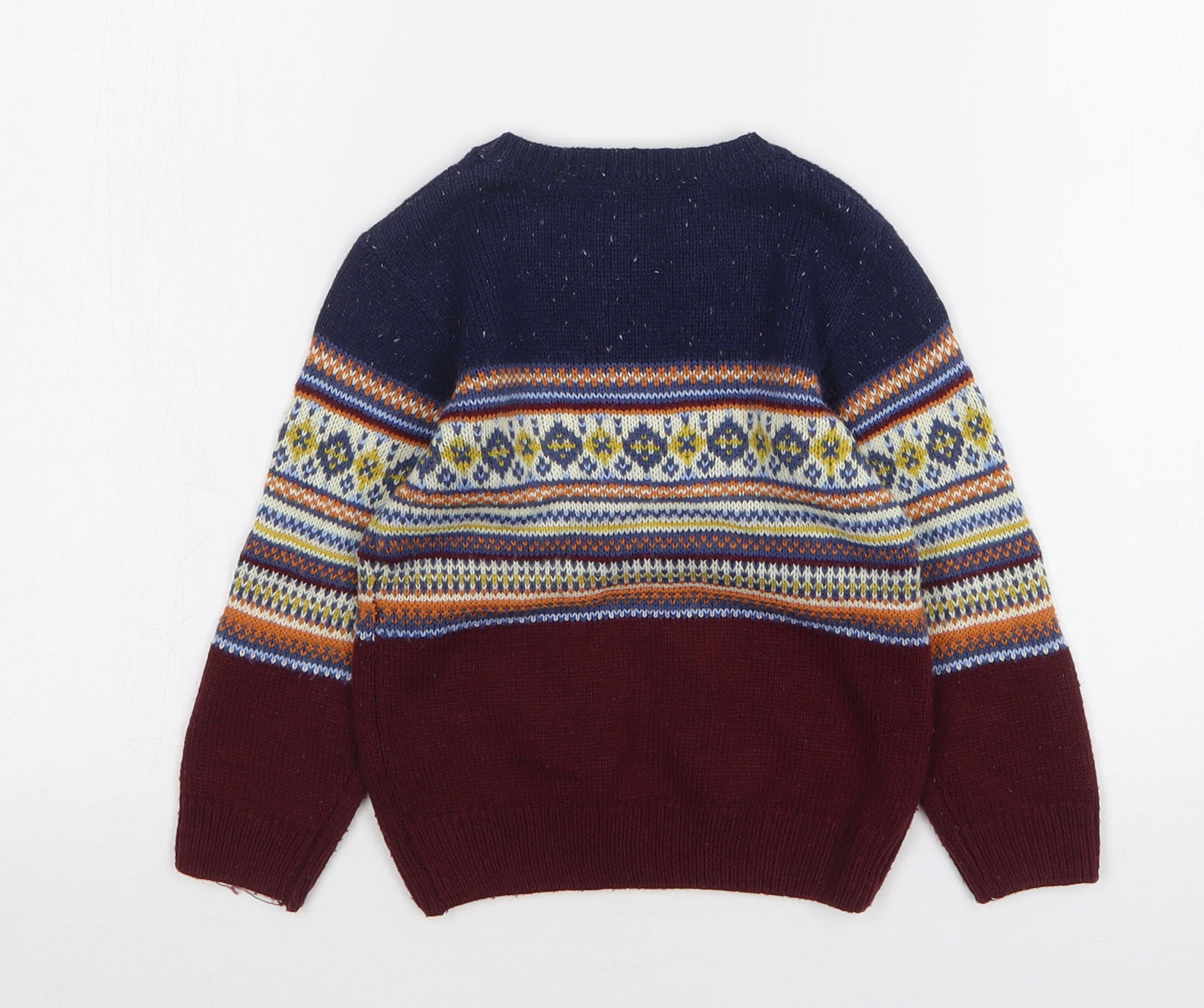 Matalan Boys Multicoloured Fair Isle Acrylic Pullover Jumper Size 18-24 Months