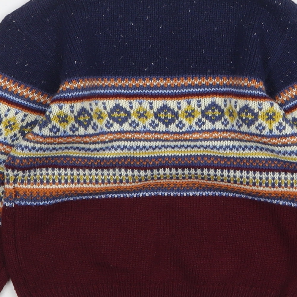 Matalan Boys Multicoloured Fair Isle Acrylic Pullover Jumper Size 18-24 Months