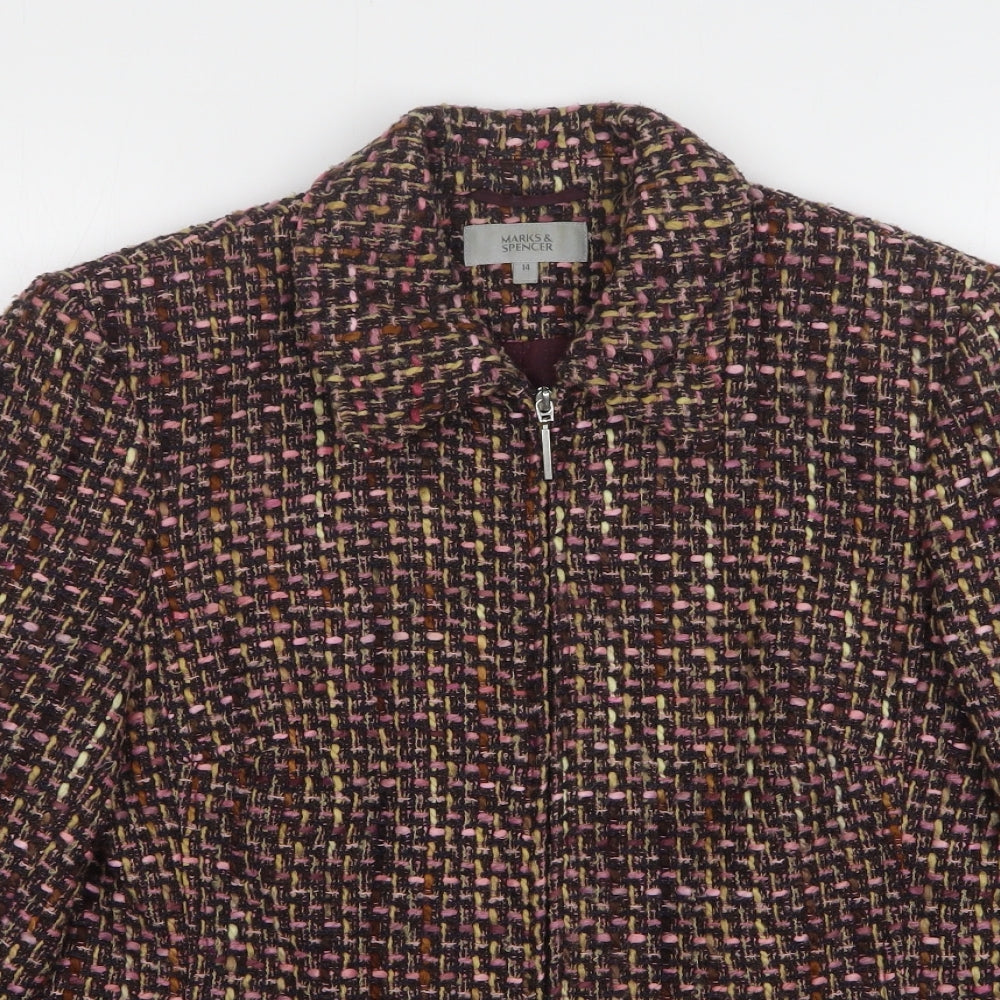 Marks and Spencer Womens Multicoloured Geometric Jacket Size 14