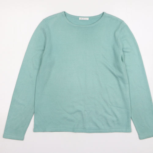 Berkertex Womens Green Round Neck Acrylic Pullover Jumper Size 16