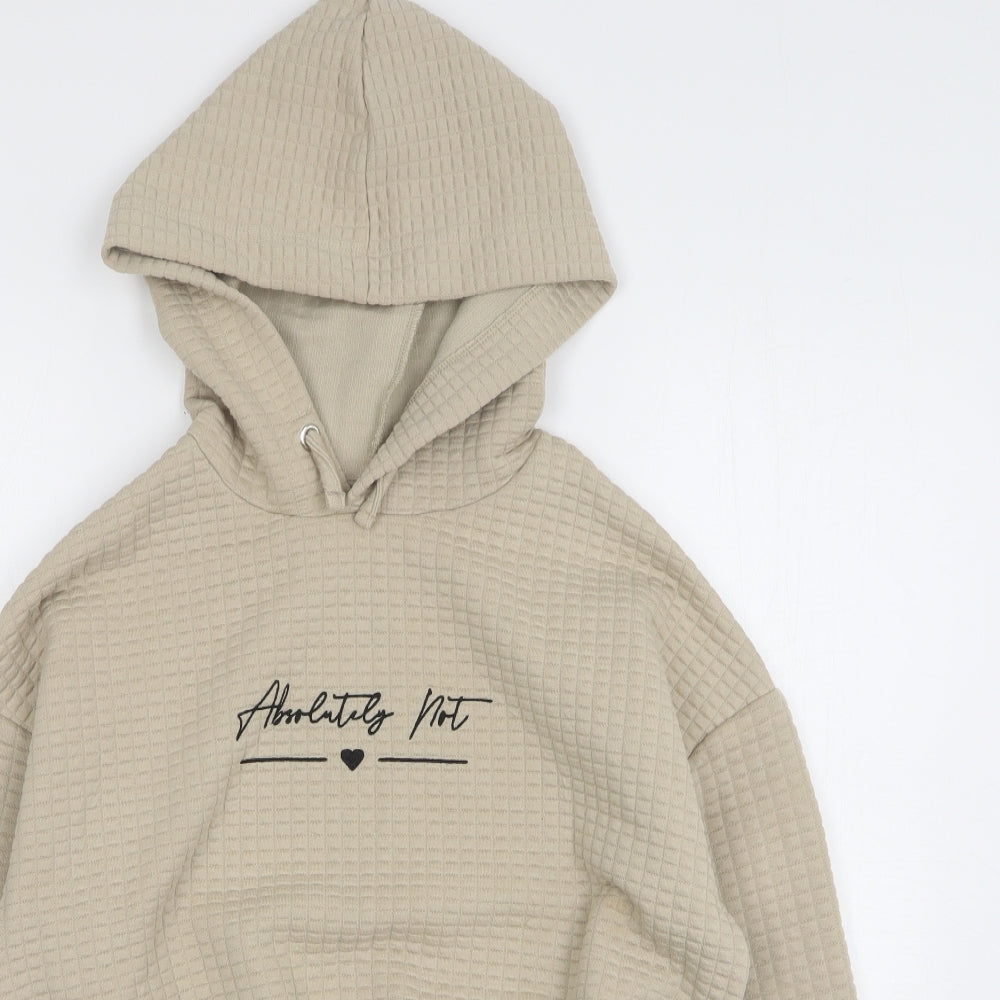New Look Girls Beige Polyester Pullover Hoodie Size 12-13 Years
