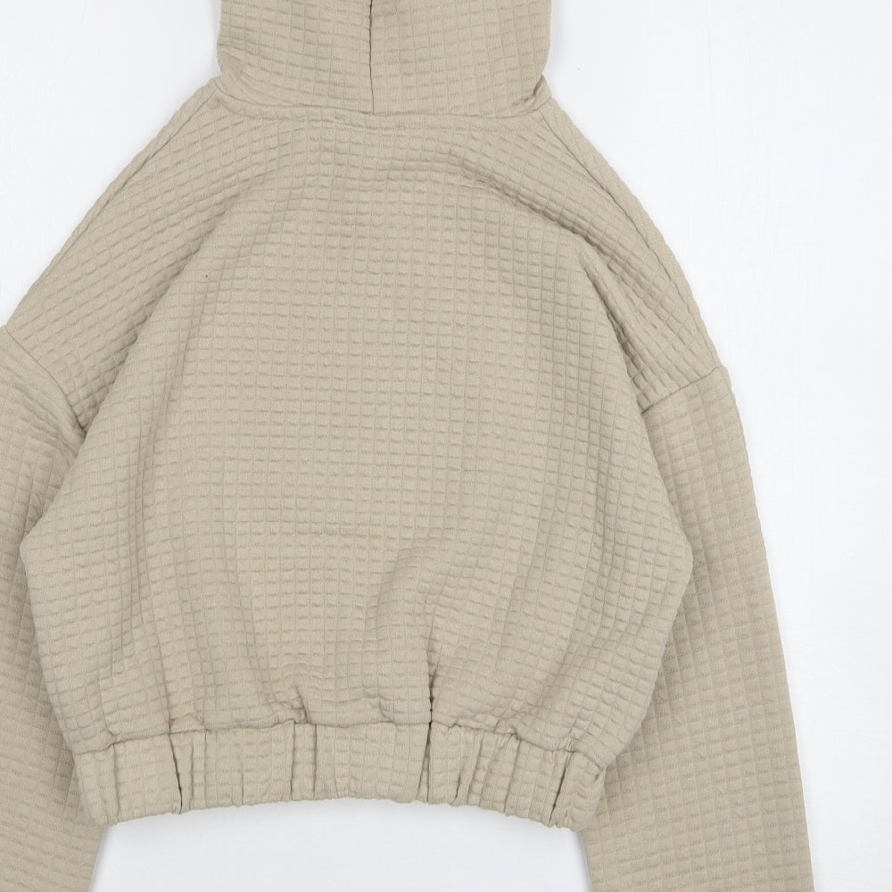 New Look Girls Beige Polyester Pullover Hoodie Size 12-13 Years