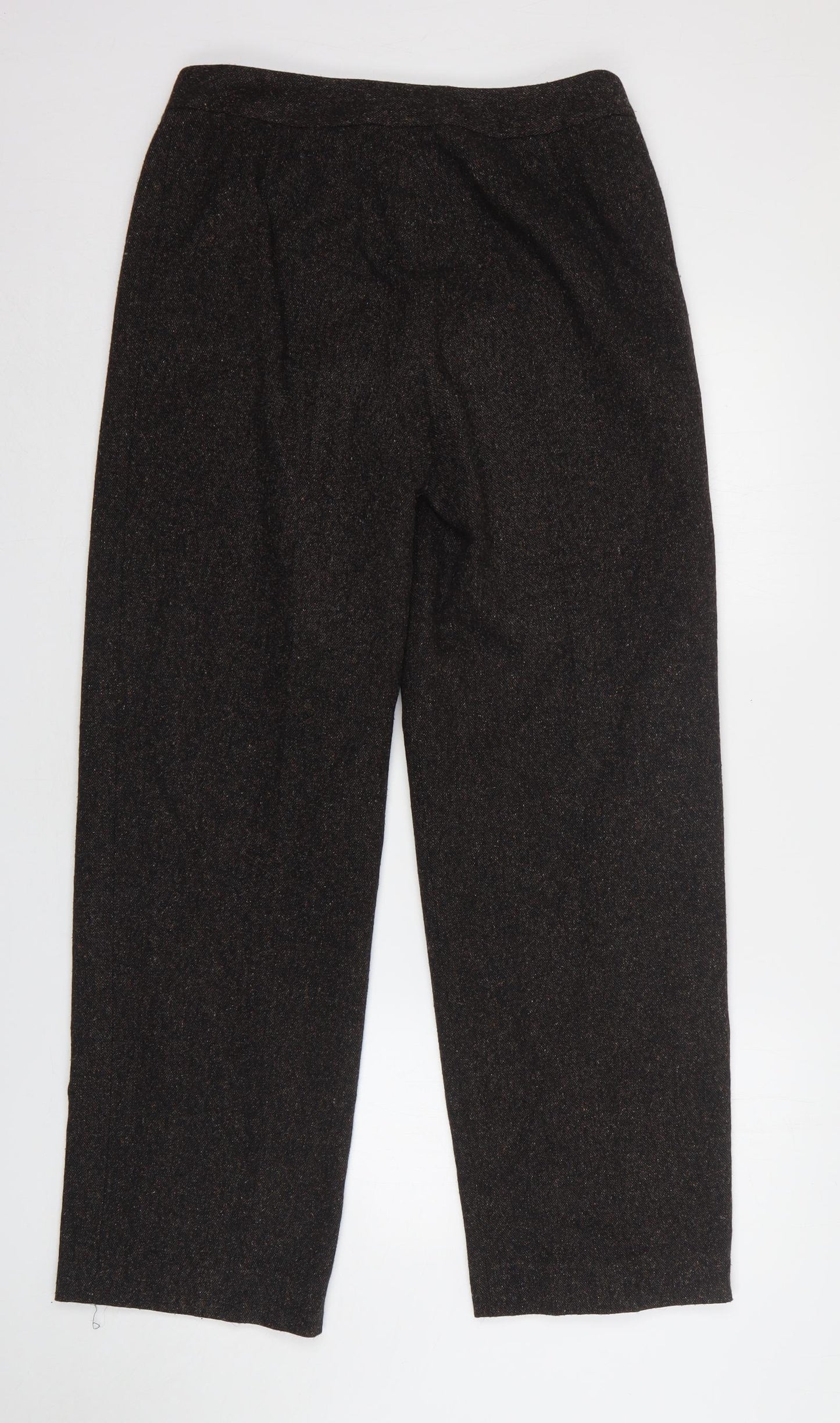 Country Casuals Womens Brown Silk Trousers Size 12 L32 in Regular
