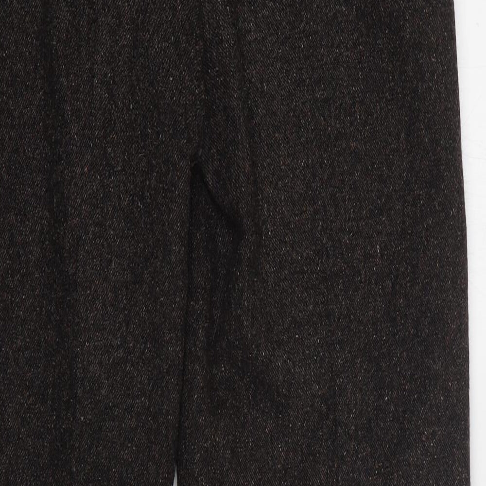 Country Casuals Womens Brown Silk Trousers Size 12 L32 in Regular