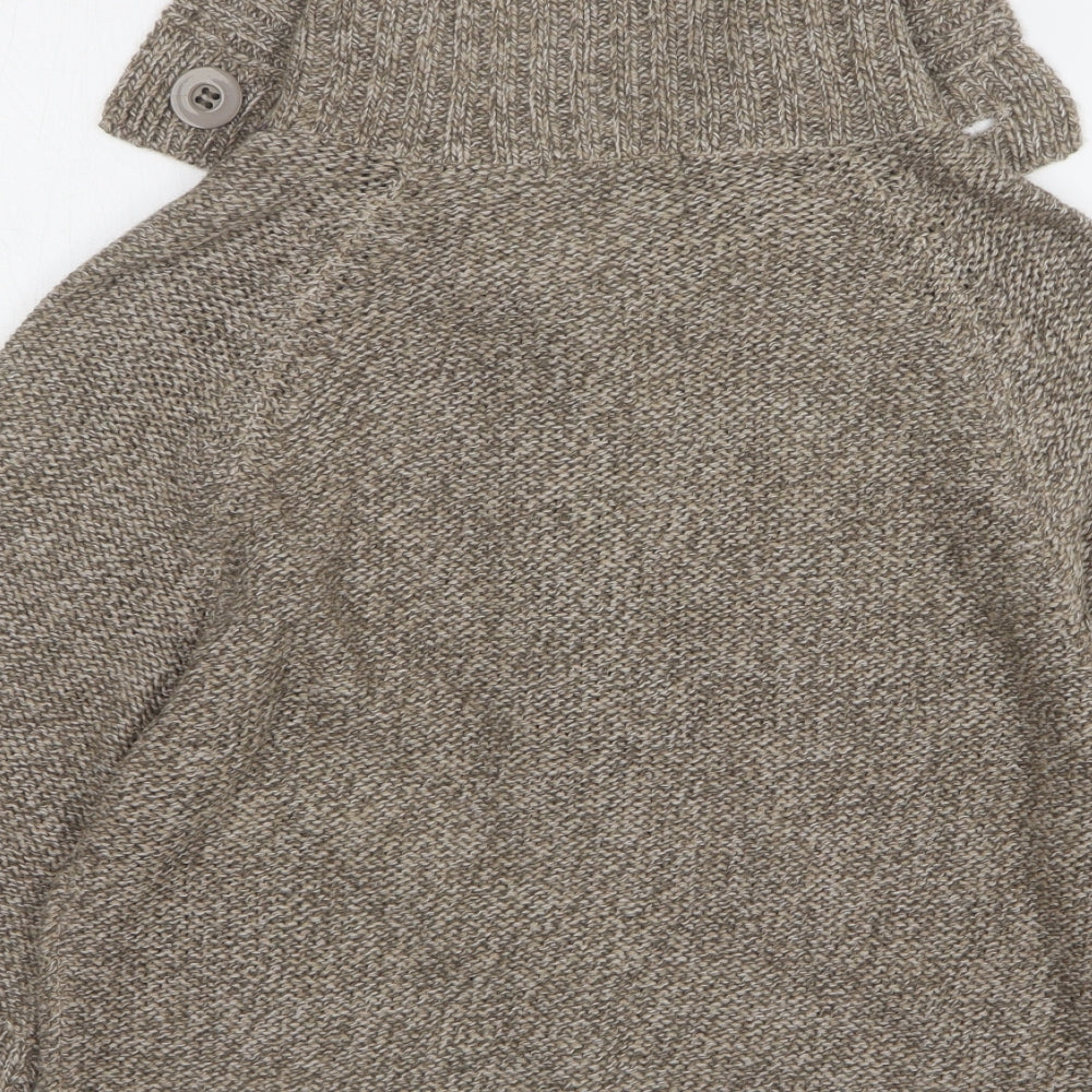 George Womens Brown Collared Acrylic Cardigan Jumper Size 16