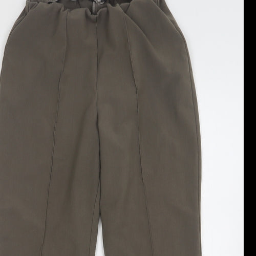 Mia Moda Womens Green Polyester Trousers Size 14 L26 in Regular