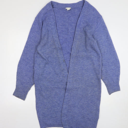 H&M Womens Blue V-Neck Acrylic Cardigan Jumper Size S