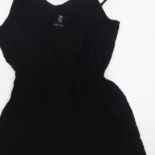 New Look Womens Black Viscose Playsuit One-Piece Size 12