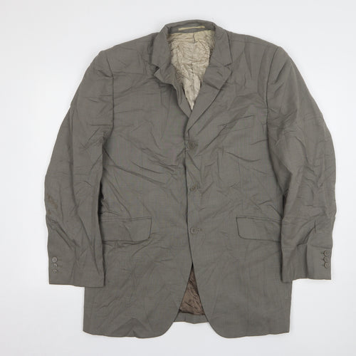 Karl Jackson Mens Grey Wool Jacket Suit Jacket Size 40