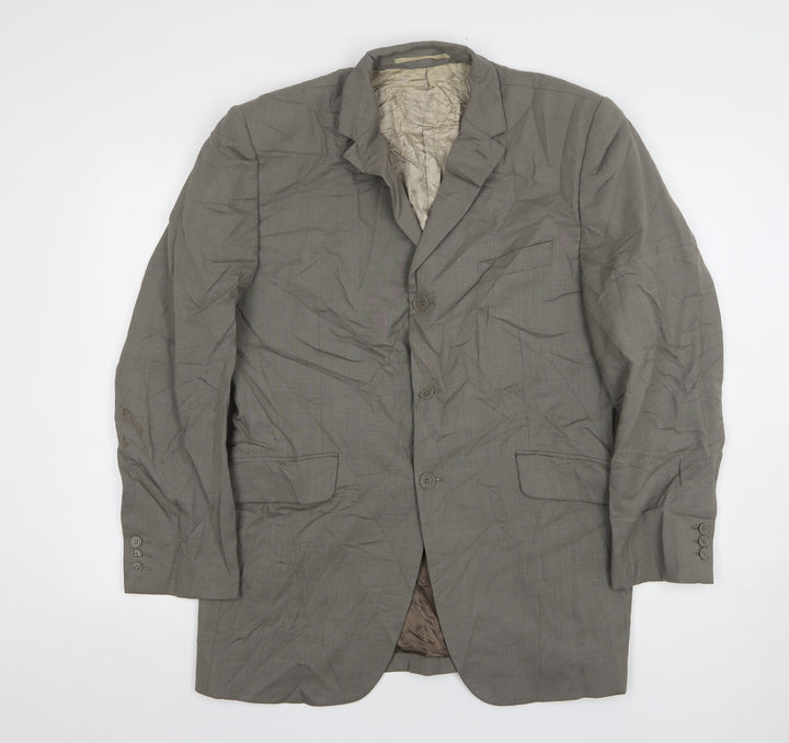 Karl Jackson Mens Grey Wool Jacket Suit Jacket Size 40