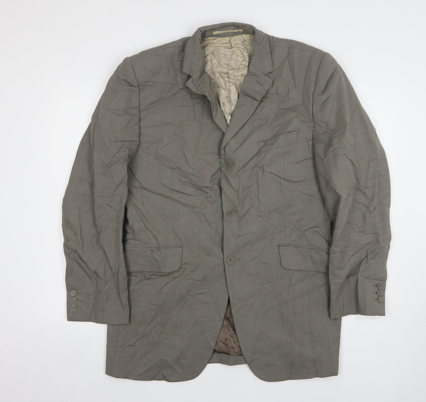 Karl Jackson Mens Grey Wool Jacket Suit Jacket Size 40