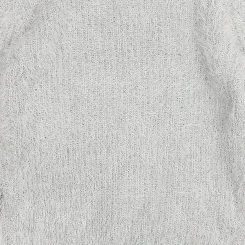 Koopoi Womens Grey Roll Neck Cotton Pullover Jumper One Size