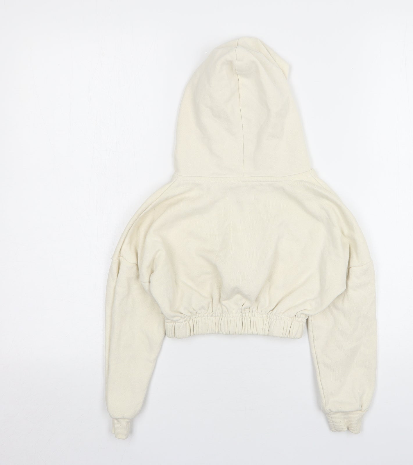 Jeff & CO Girls Beige Cotton Pullover Hoodie Size 7-8 Years