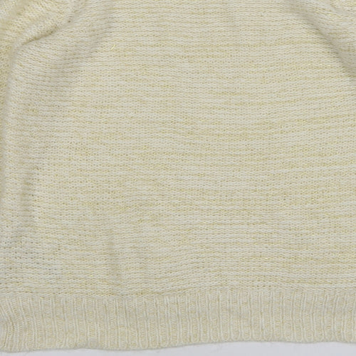 Love Kitwear Womens Beige Round Neck Acrylic Pullover Jumper Size 10