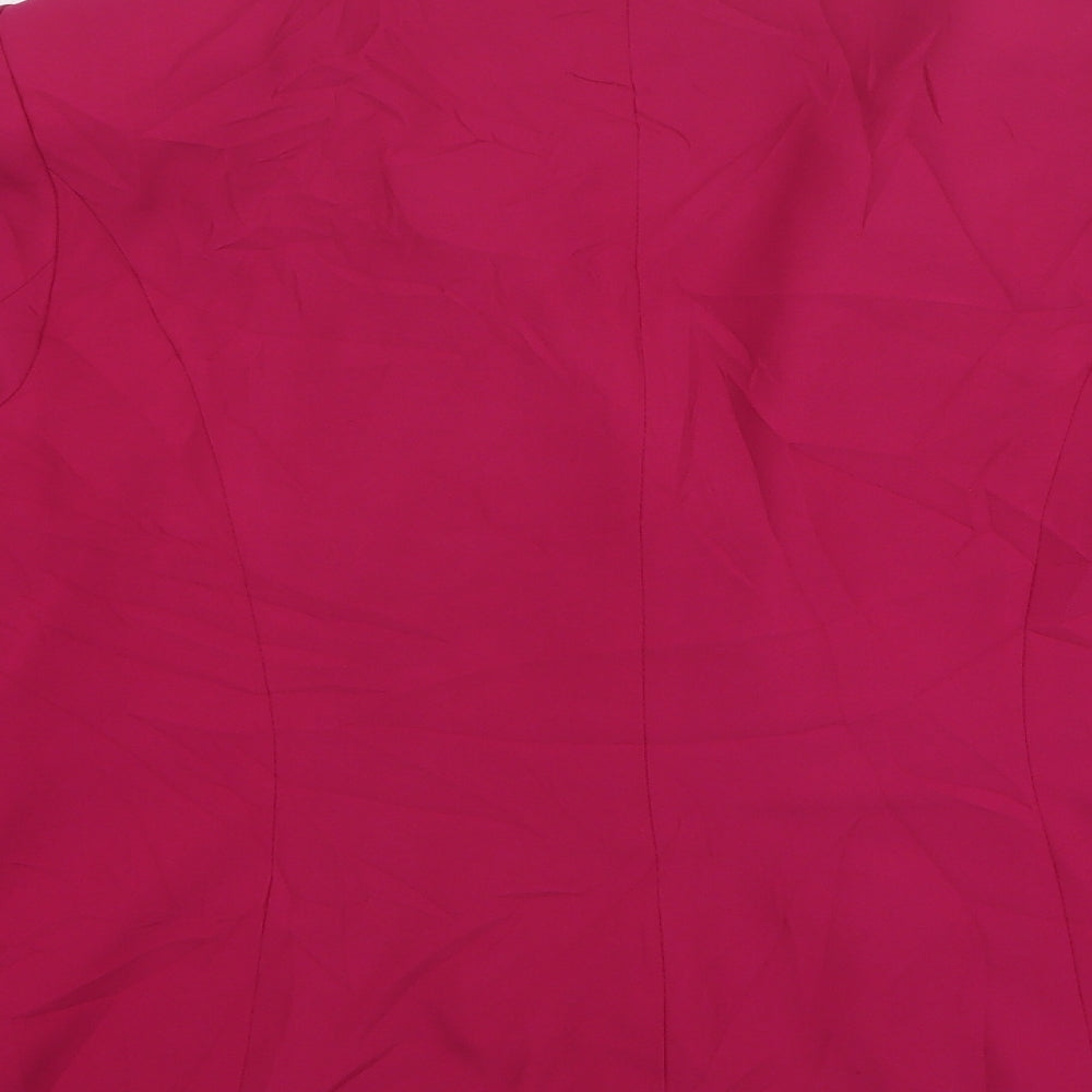 Roman Womens Pink Polyester Jacket Blazer Size 18