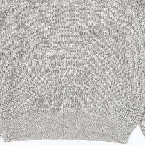 Cedar Wood State Womens Grey Round Neck Acrylic Pullover Jumper Size XL