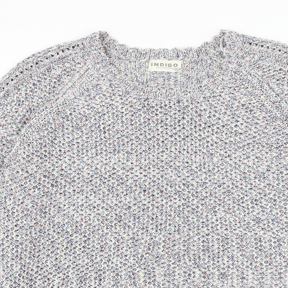 Marks and Spencer Womens Blue Round Neck Acrylic Pullover Jumper Size 12