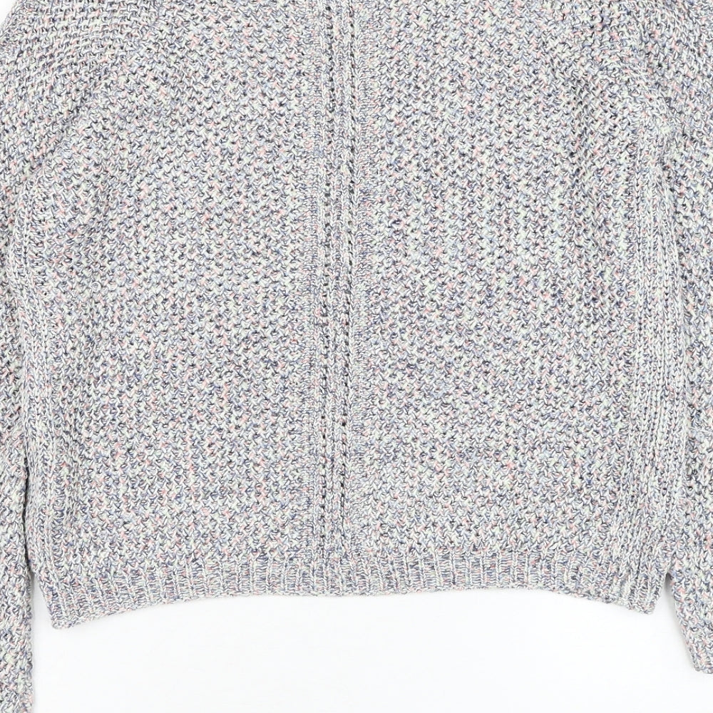 Marks and Spencer Womens Blue Round Neck Acrylic Pullover Jumper Size 12