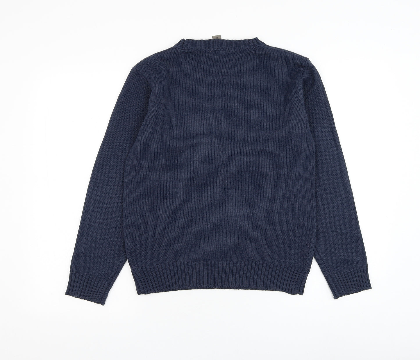Urban Outlaws Boys Blue Round Neck Acrylic Pullover Jumper Size 11-12 Years Pullover - Christmas, Reindeer