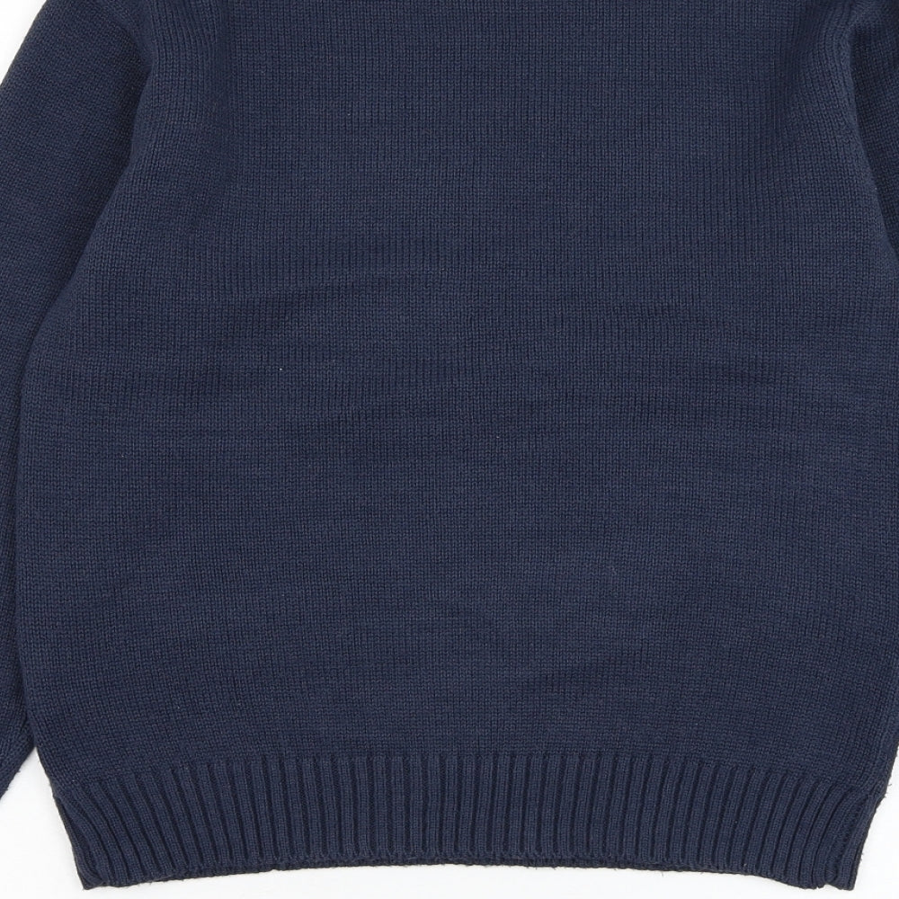 Urban Outlaws Boys Blue Round Neck Acrylic Pullover Jumper Size 11-12 Years Pullover - Christmas, Reindeer