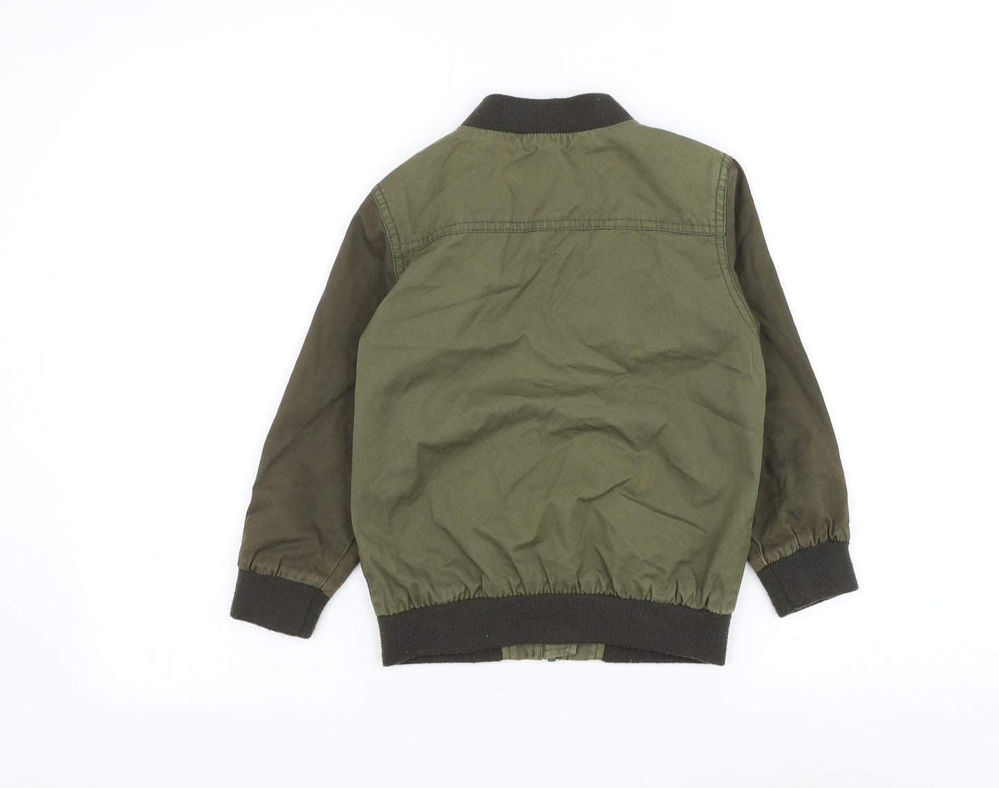 George Boys Green Bomber Jacket Jacket Size 4-5 Years Zip