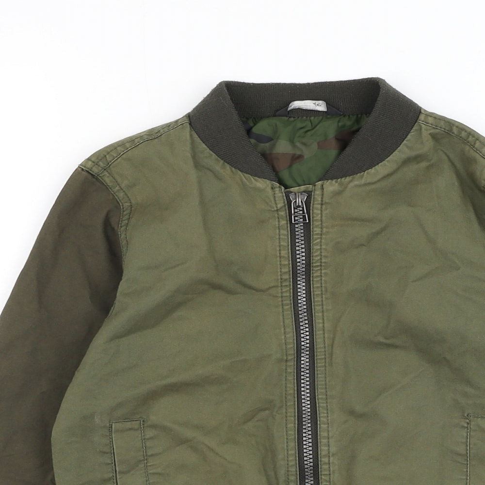 George Boys Green Bomber Jacket Jacket Size 4-5 Years Zip