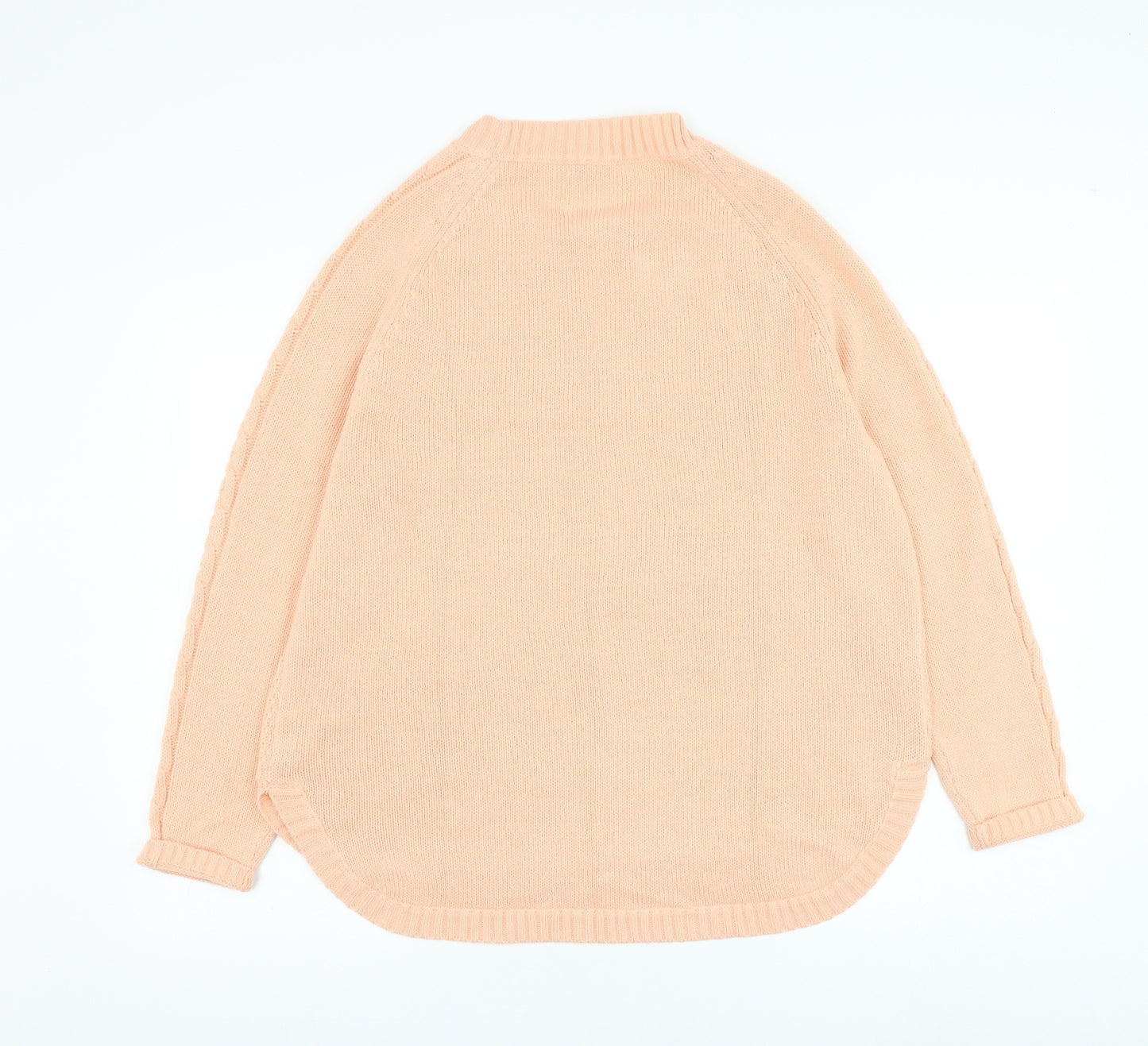 Damart Womens Pink Round Neck Acrylic Pullover Jumper Size 18