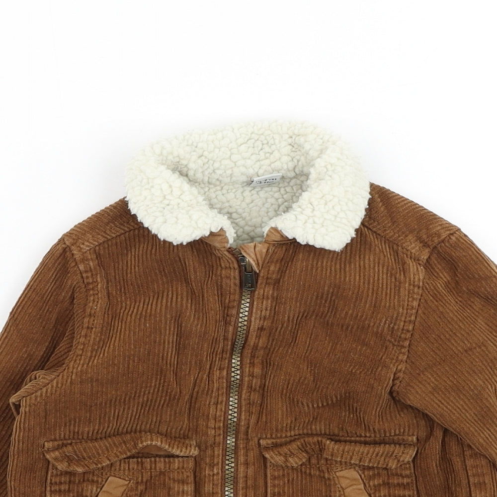 TU Boys Brown Jacket Size 18-24 Months Zip
