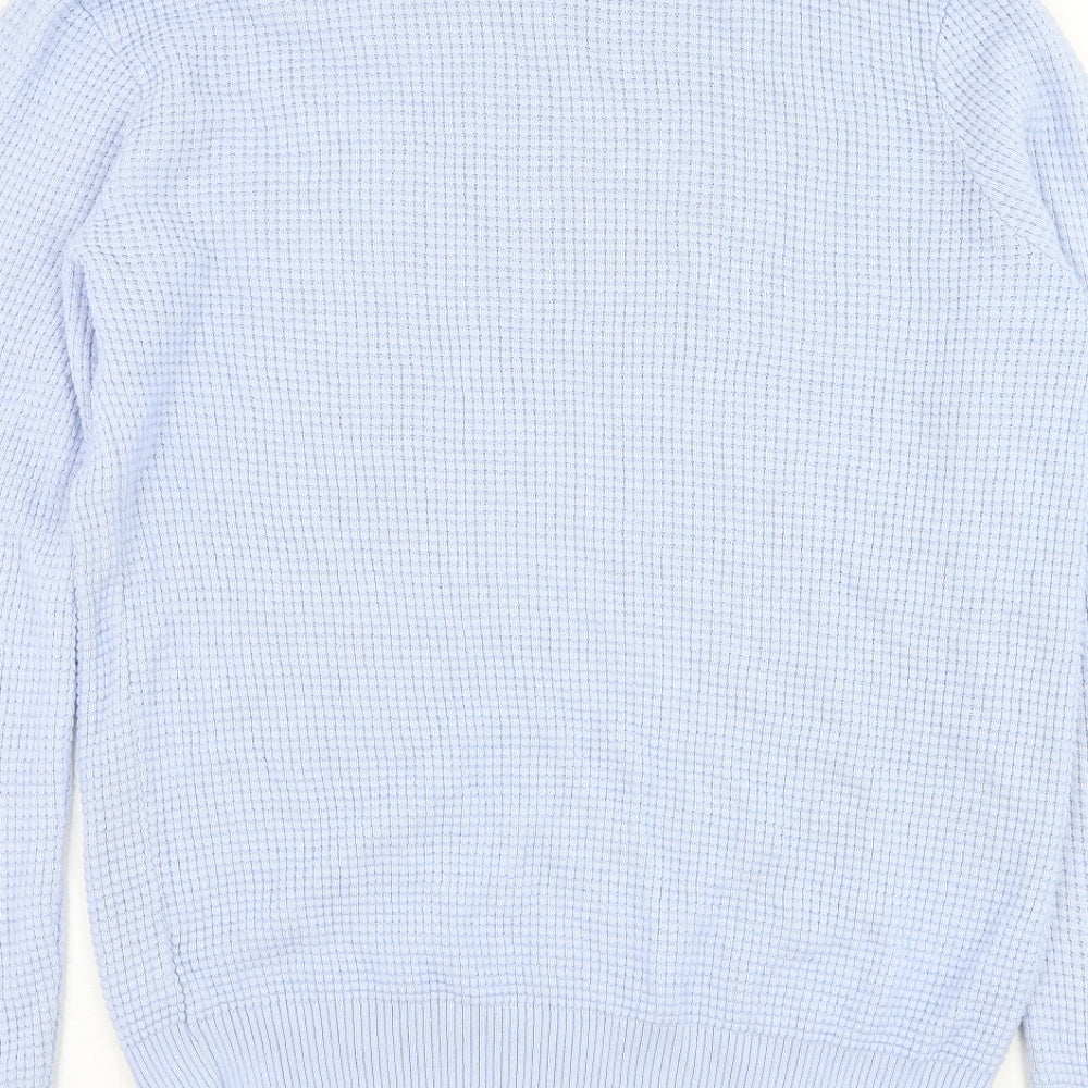 Primark Mens Blue Round Neck Acrylic Pullover Jumper Size L