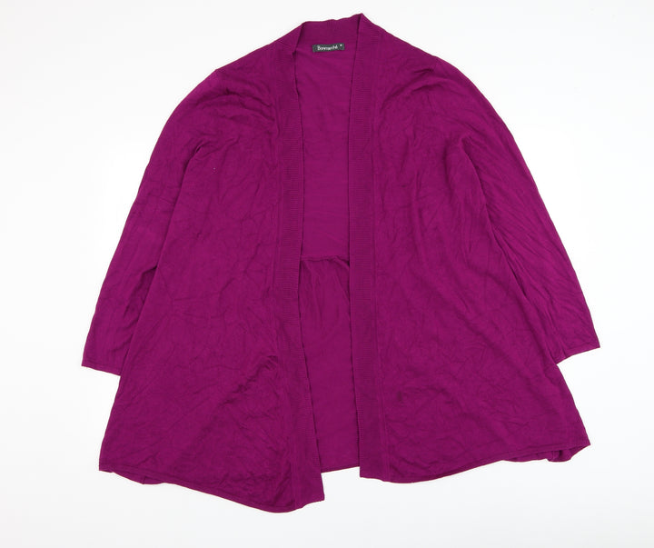 Bonmarché Womens Purple Square Neck Viscose Jumper Size M