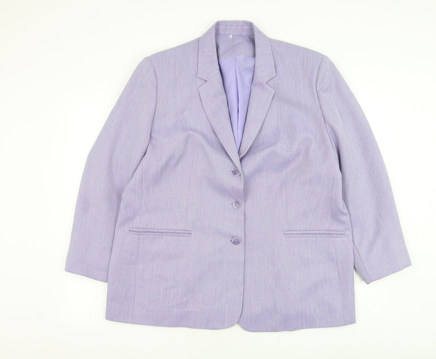 Debenhams Womens Purple Jacket Blazer Size 20 Button