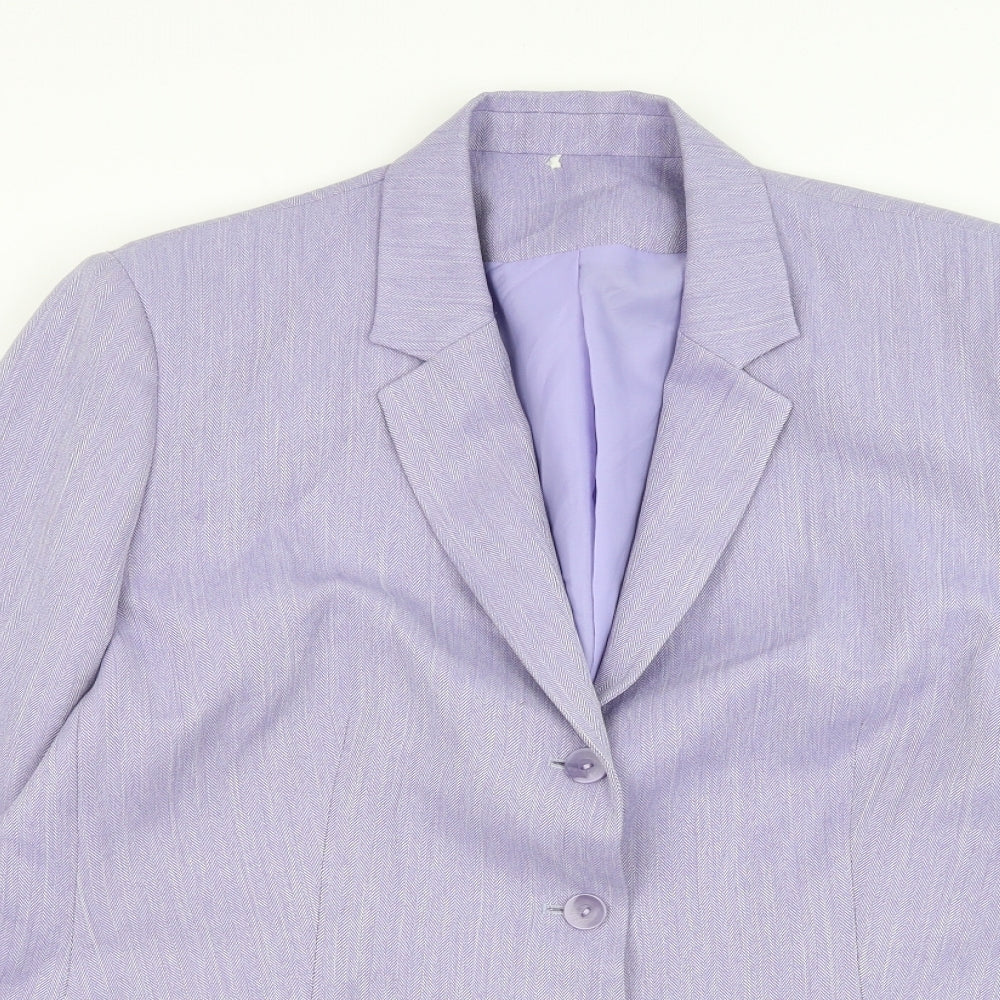 Debenhams Womens Purple Jacket Blazer Size 20 Button