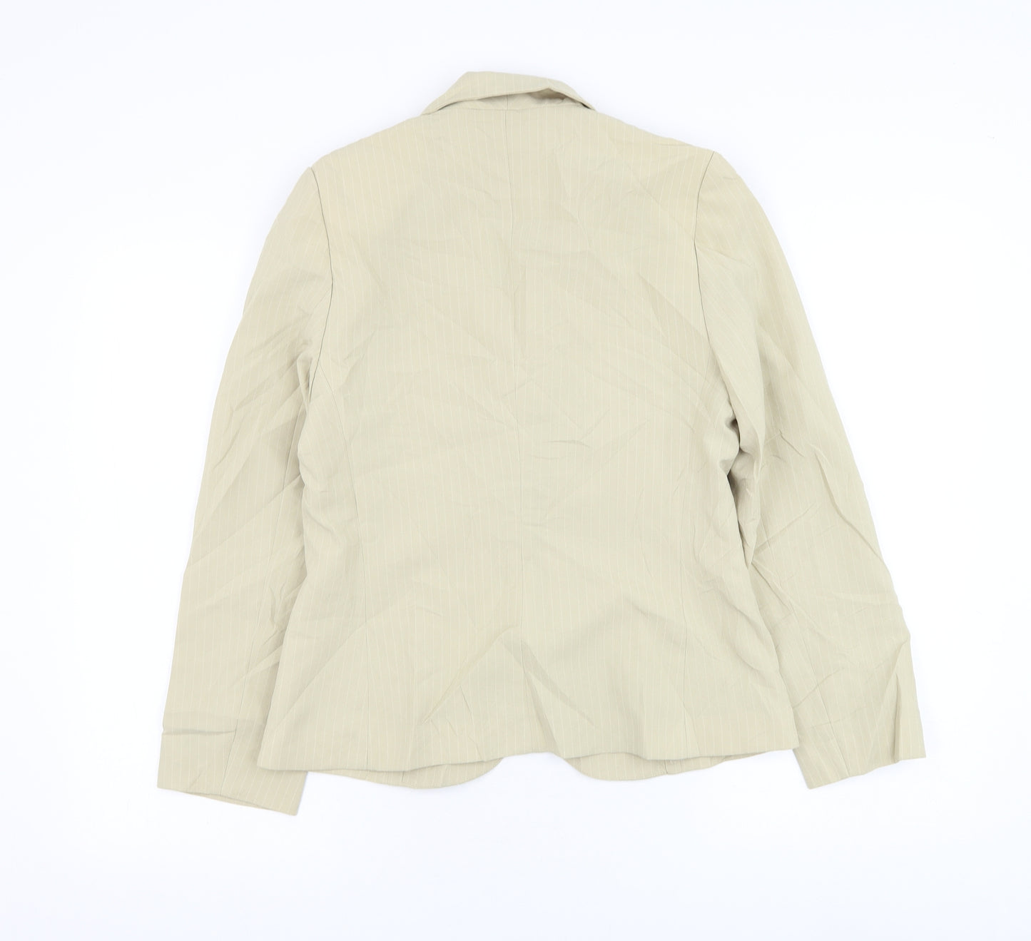 Vidro Womens Beige Jacket Blazer Size 12 Button