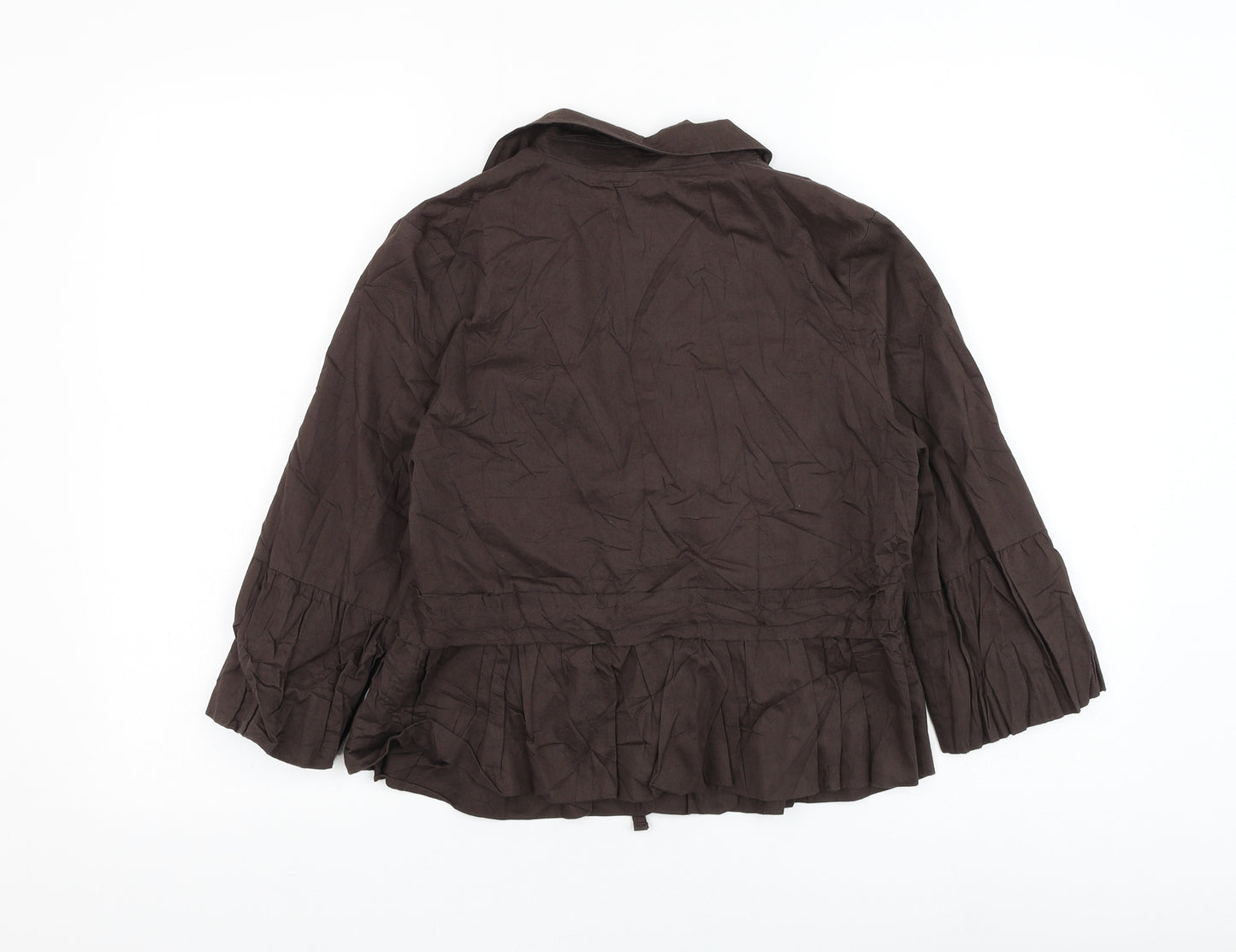 George Womens Brown Jacket Size 12 Tie