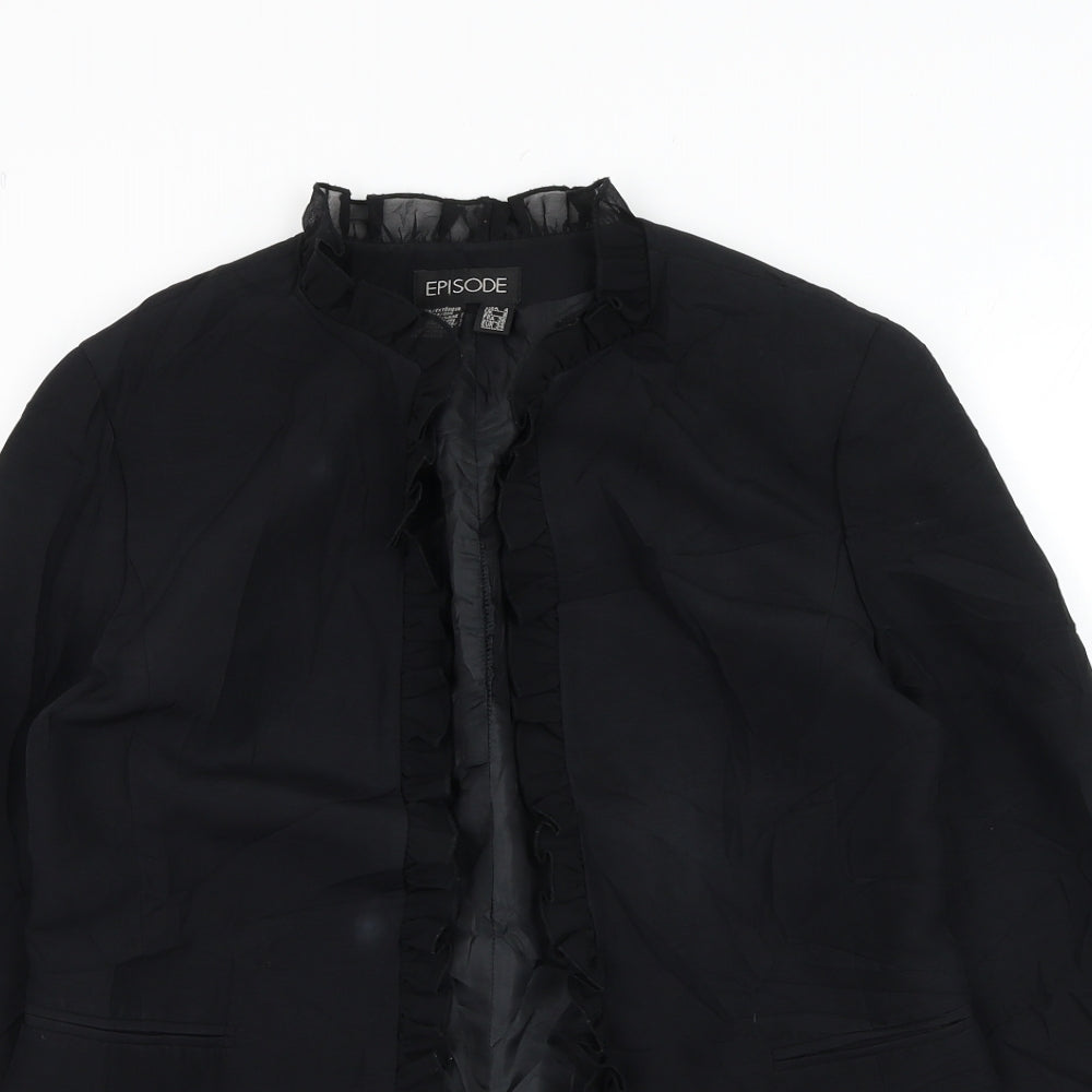 Episode Womens Black Jacket Blazer Size 6