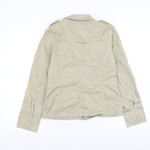 Foxhole Womens Beige Jacket Size 10 Button