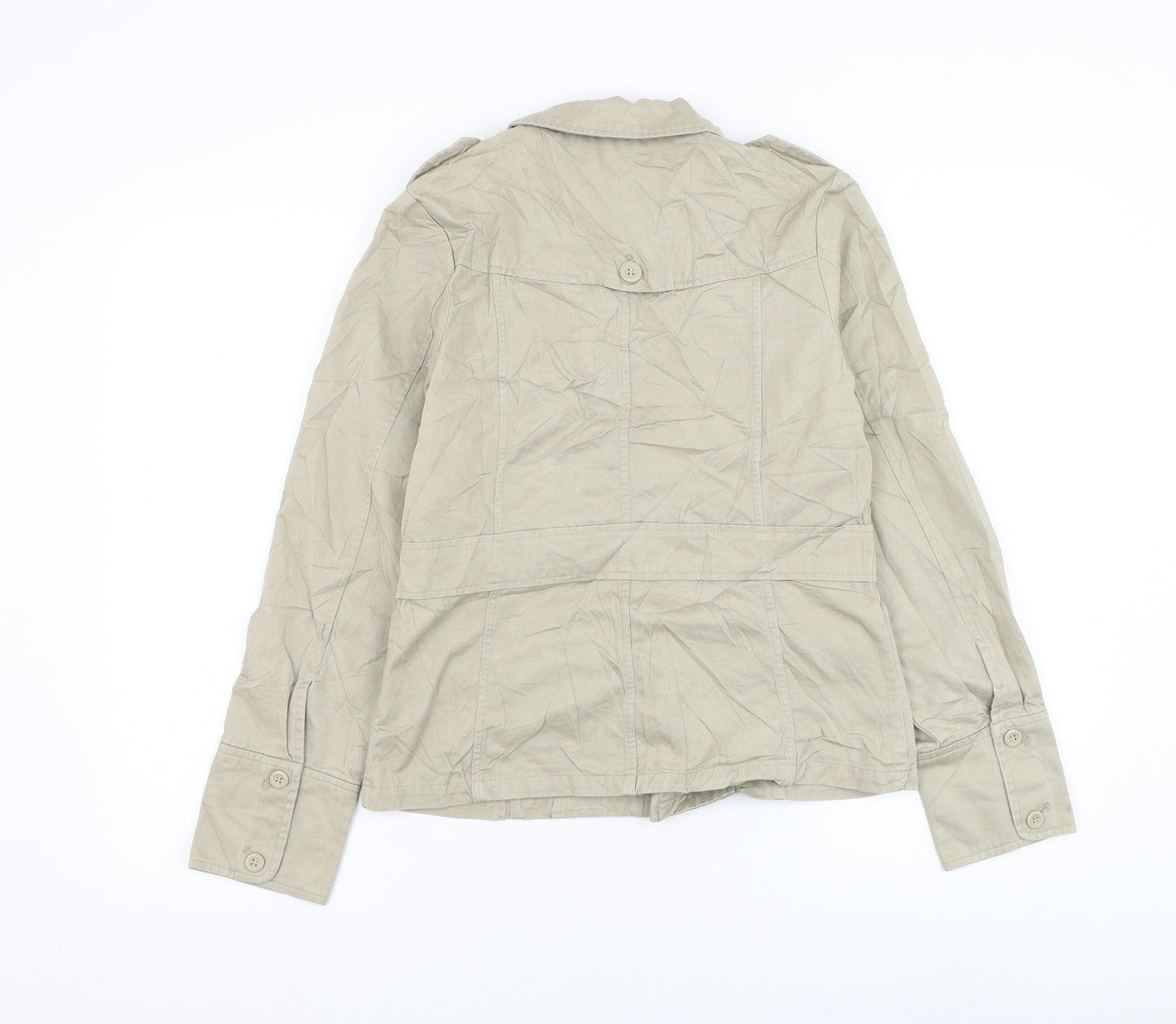 Foxhole Womens Beige Jacket Size 10 Button