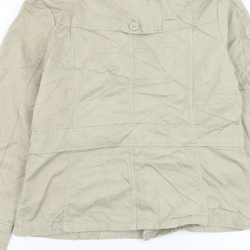Foxhole Womens Beige Jacket Size 10 Button