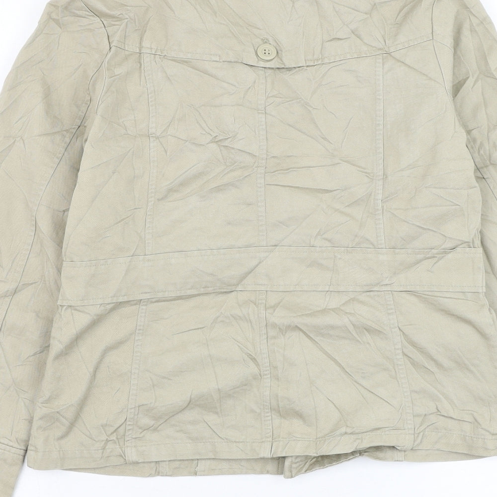 Foxhole Womens Beige Jacket Size 10 Button