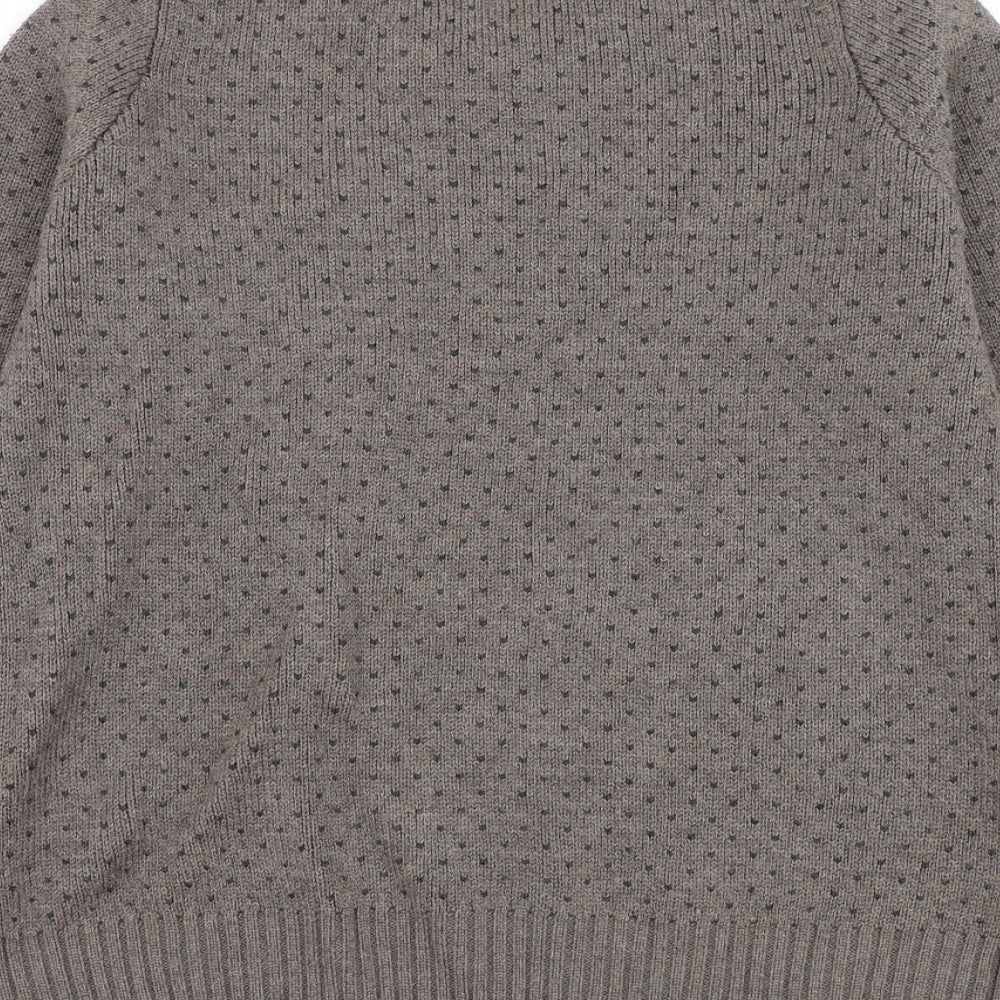 Icebreaker Mens Brown Round Neck Wool Pullover Jumper Size S