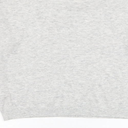 Topshop Womens Grey Round Neck Polyester Pullover Jumper Size 10