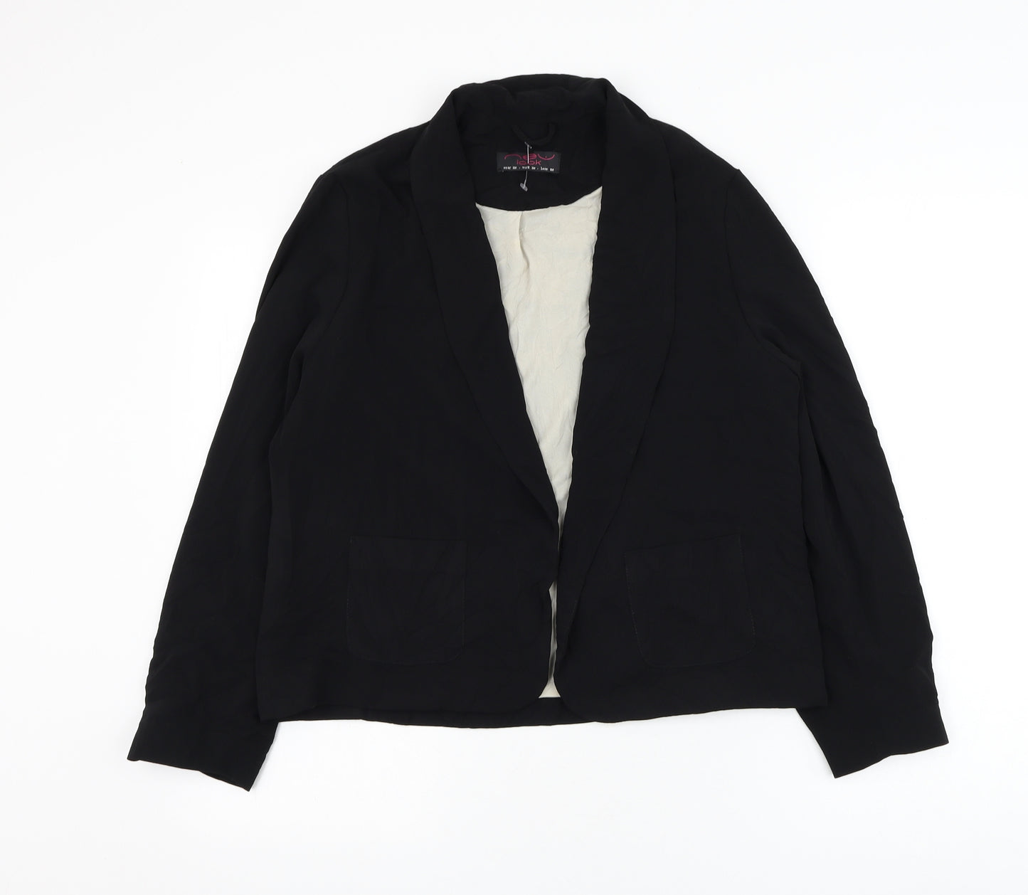New Look Womens Black Jacket Blazer Size 14