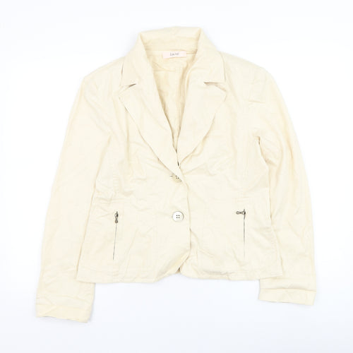 Laure! Womens Yellow Jacket Blazer Size 10 Button