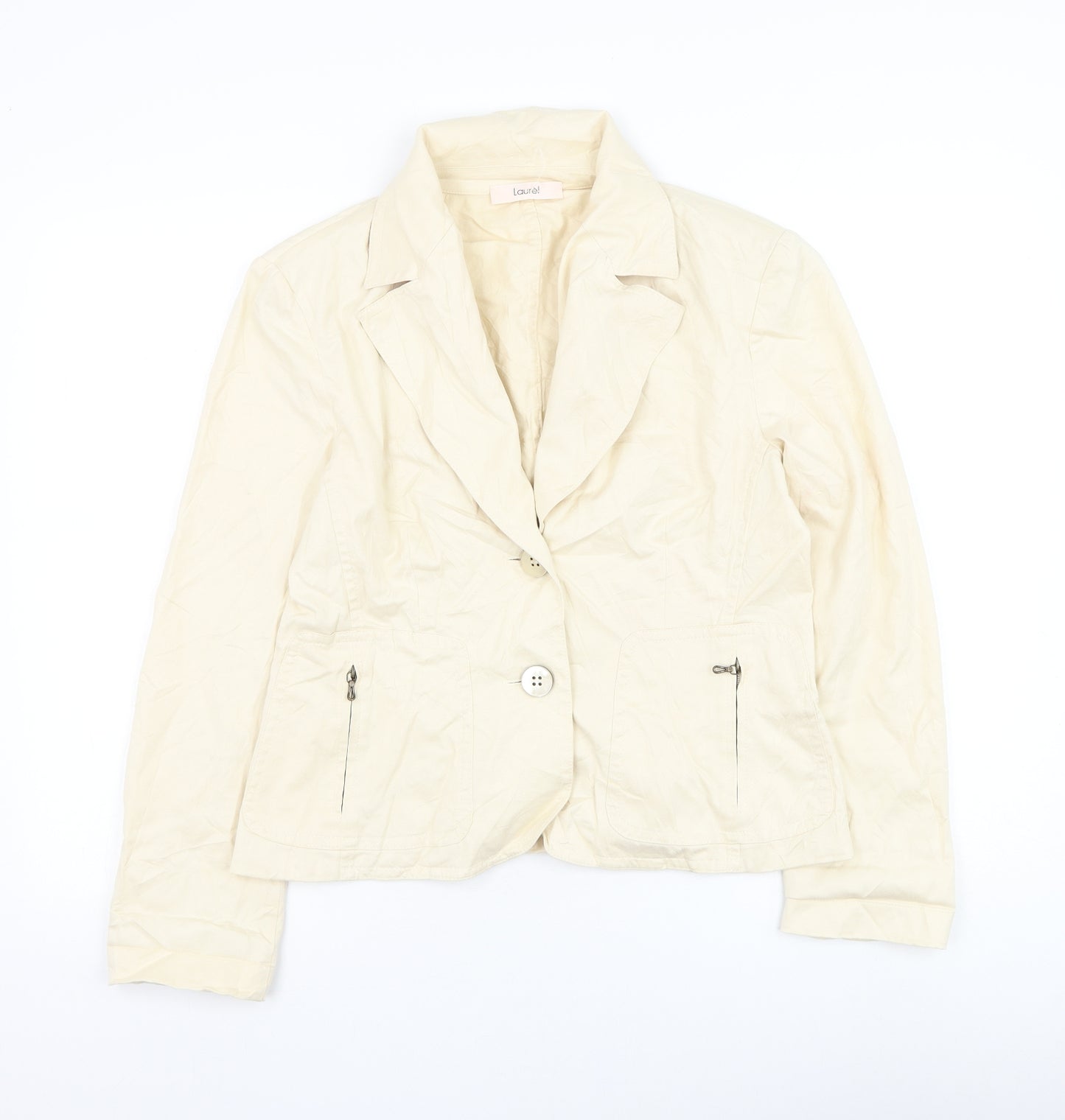 Laure! Womens Yellow Jacket Blazer Size 10 Button