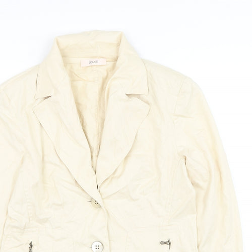 Laure! Womens Yellow Jacket Blazer Size 10 Button